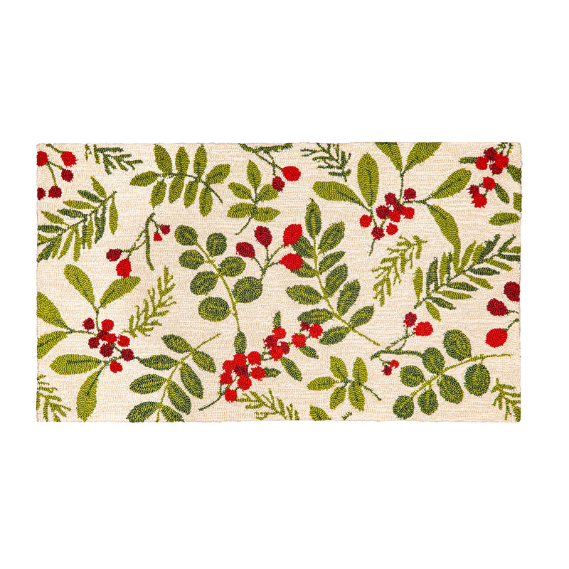 VivaStyle Hooked Rug 24" X 42", Festive Foliage