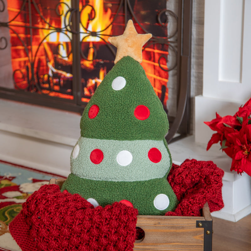 24" Shaped Pillow, Christmas Tree,4sp39001