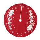 47" Fabric Tree Skirt with Embroidered Detail and LED, Santa Sleigh,4ts554