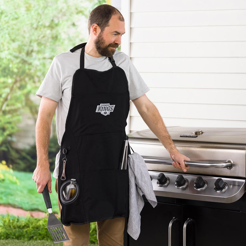 Grill Apron, Black, Los Angeles Kings