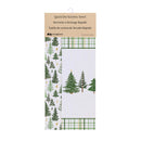 Shades of Green Kitchen Towel Quick Dry Waffle Weave Double-Sided, Forest Trees, 30"L x 18"W