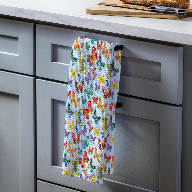 Butterfly Toile Quick Dry Kitchen Towel, 18" x 30"