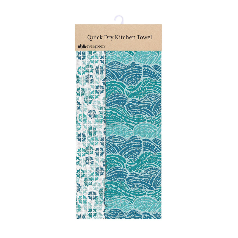 Make Waves Quick Dry Kitchen Towel, 18" x 30"
