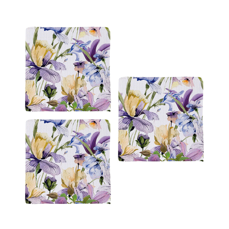 Golden Lilac Quick Dry Dish Cloth, Set of 3, 10" x 10"
