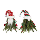 12" Artificial Pine Gnome Table Decor, 2 Asst