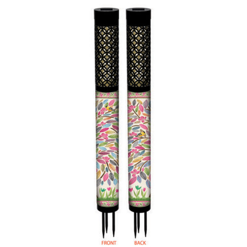 22" Solar Garden Column Wrap Spring Tree