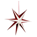 LED Foldable Paper Star with Velvet, 2 Asst: Red/Green
