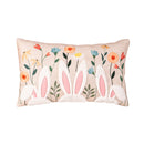 Floral Bunny Lumbar Pillow, 16"L x 10"H