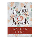 Gather Here Garden Linen Flag