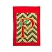 Garden Burlap Holly Monogram P Flag