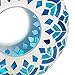 9.25"D Acrylic Circle Feeder, Blue Mosaic Glass