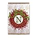Flag, Gar, Holiday Monogram Wreath N