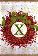 Flag, Gar, Holiday Monogram Wreath X