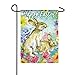 Easter Bunnies Floral Garden Organza Flag