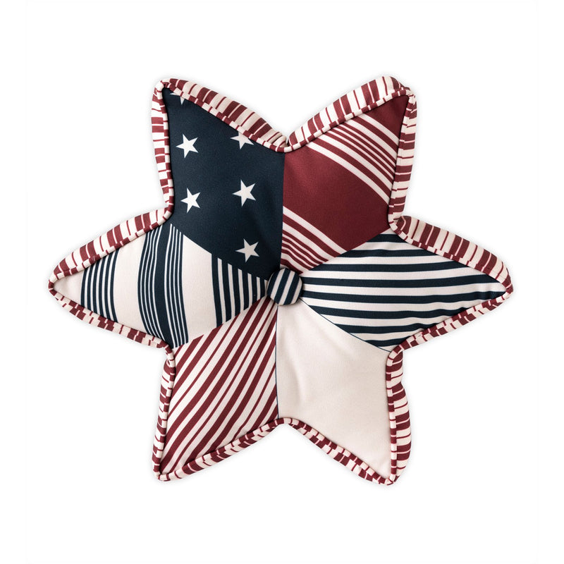 Evergreen Home Accents,Indoor/Outdoor Patriotic Throw Pillows - Star 16"x18",16x18x4.3 Inches
