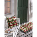 Indoor/Outdoor Plaid Hooked Polypropylene Throw Pillow 18"x18"