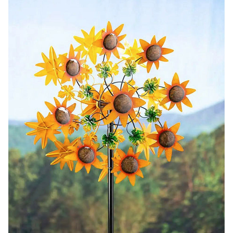 Sunflower Garden Metal Wind Spinner,55291