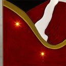 Santa,Sleigh and Reindeer Lighted Landscape Panel Stakes,Set of 5