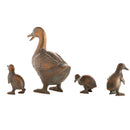 Duck Family with Mother and Three Babies, Set of 4