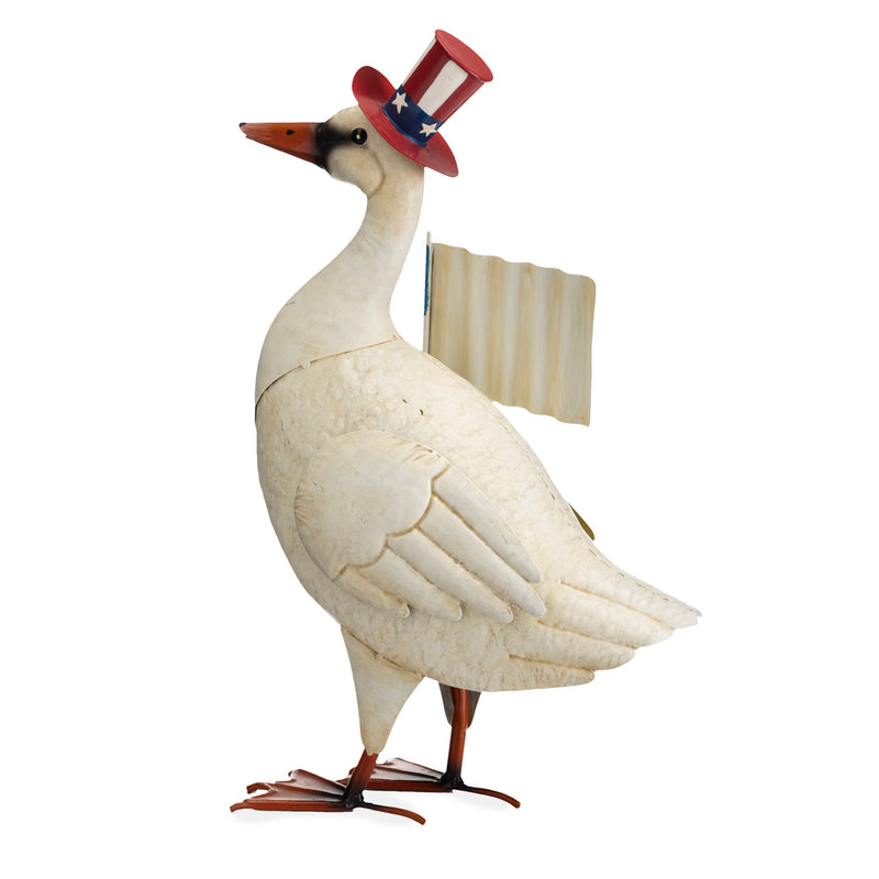 Patriotic Goose Metal Statuary,56496ph