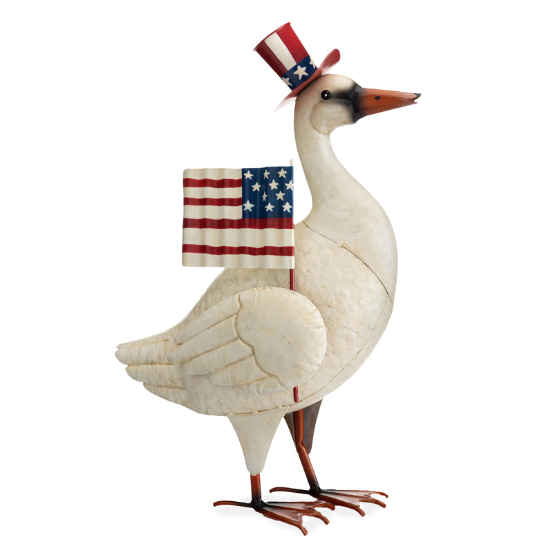 Patriotic Goose Metal Statuary,56496ph