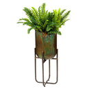Distressed Metal Raised Planters, Set of 3