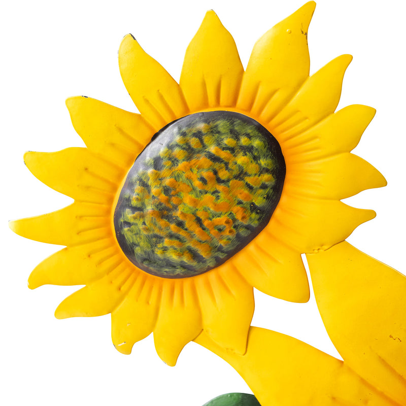 Embossed Pumpkin Sunflower Stake