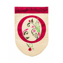 Flag, Gar, Floral Scroll Monogram O