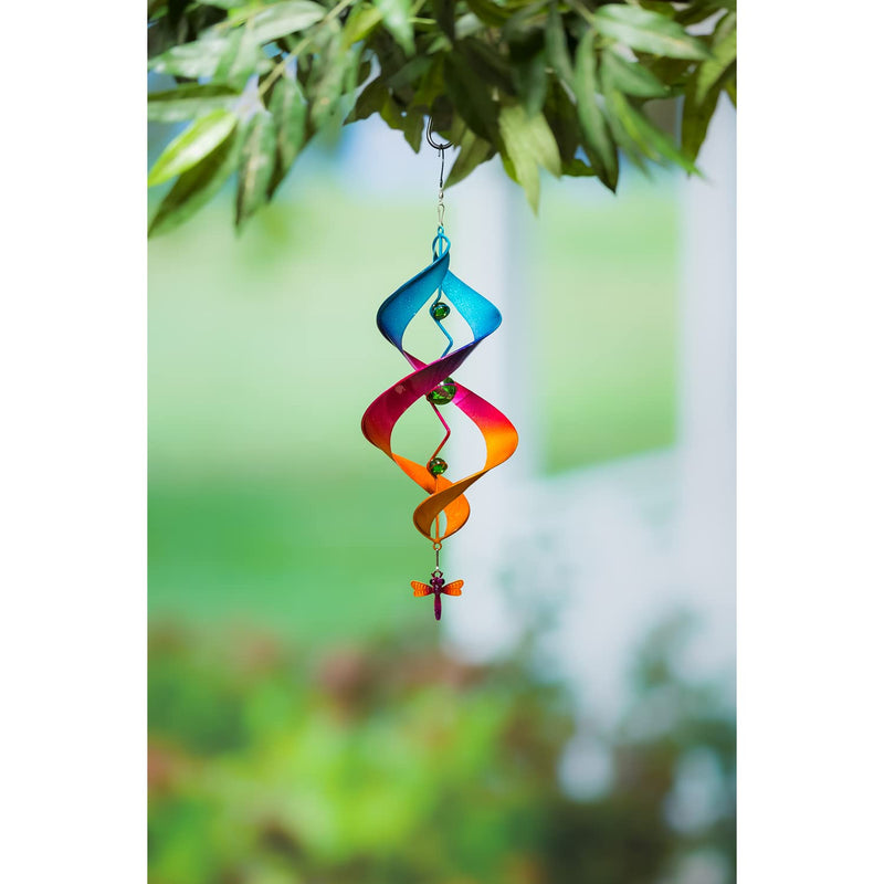 23"H Twirler with Bead Detail, Purple Dragonfly