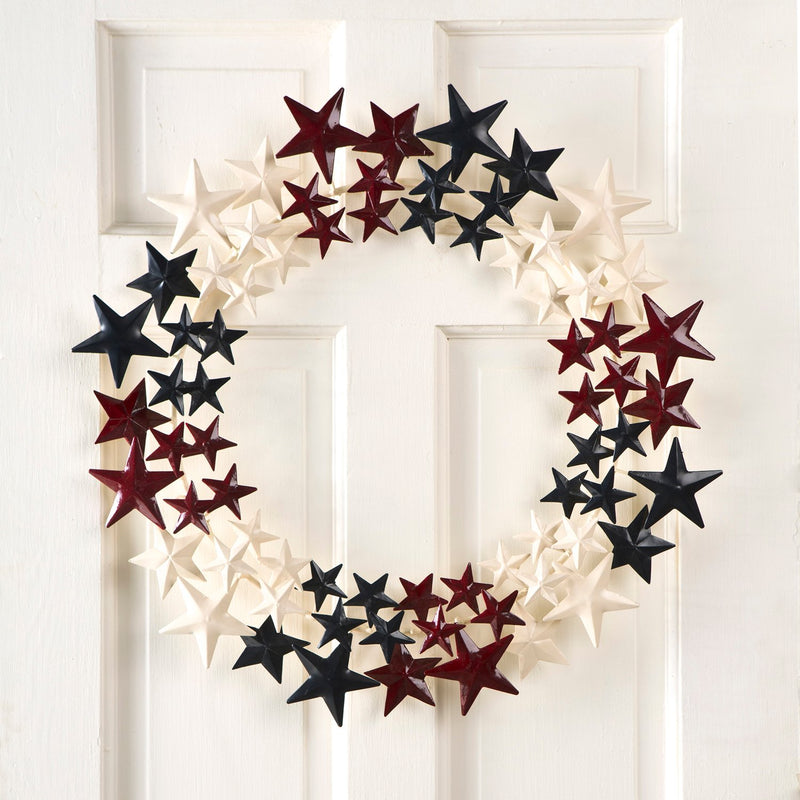 Americana Metal Stars Wreath,65c01