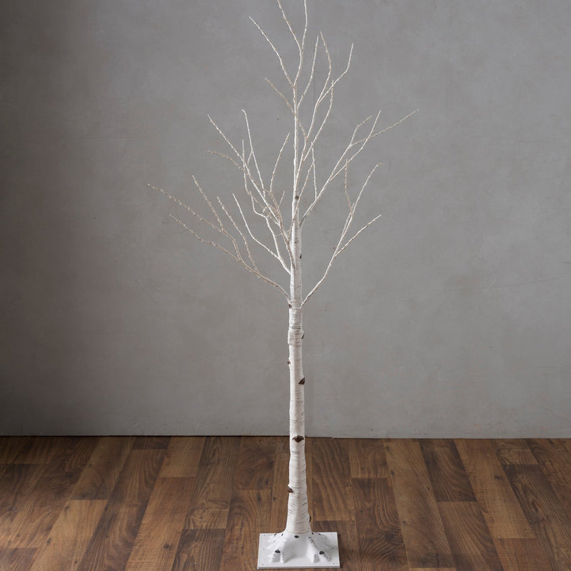 Evergreen Holiday Decorations,Birch Tree with 400 Micro Lights, 5'H,8.7x8.7x60 Inches