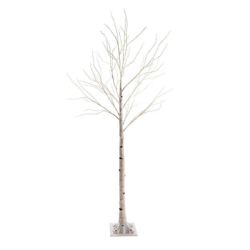 7'H Indoor/Outdoor Birch Tree with 280 Warm White and Multicolor Lights