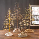 Shades of Green Tree LED Indoor/Outdoor Gold Metallic with 240 Warm White Lights, 6'H