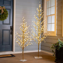 Shades of Green Tree LED Indoor/Outdoor Gold Metallic with 240 Warm White Lights, 6'H