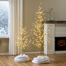 Shades of Green Tree LED Indoor/Outdoor Gold Metallic with 240 Warm White Lights, 6'H