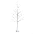 4'H Indoor/Outdoor Silver Metallic Tree with 112 Dual-Function Lights,65s94