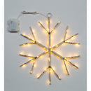 Lighted Birch Branch Snowflake Hanging Accent - White