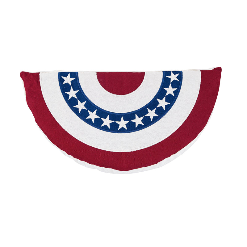 Indoor/Outdoor Star-Spangled Flag Slice Pillow