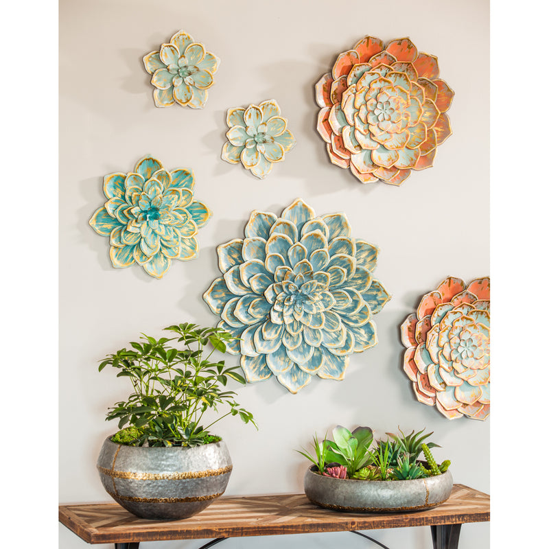 Multiple Layer Metal Wall Flower,6awd038