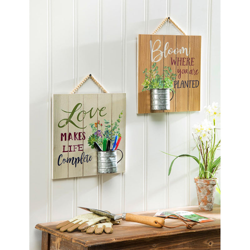 Inspirational Garden Theme Wood Wall Décor