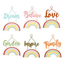 Inspirational Rainbow Wall Décor, 6 Asst