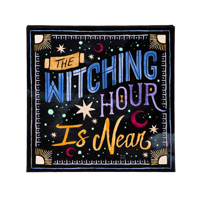 14" H x 14" L Outdoor Canvas, "The Witching Hour is Near",6c107771