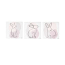 10” H x 10” L Indoor Canvas, Bunnies
