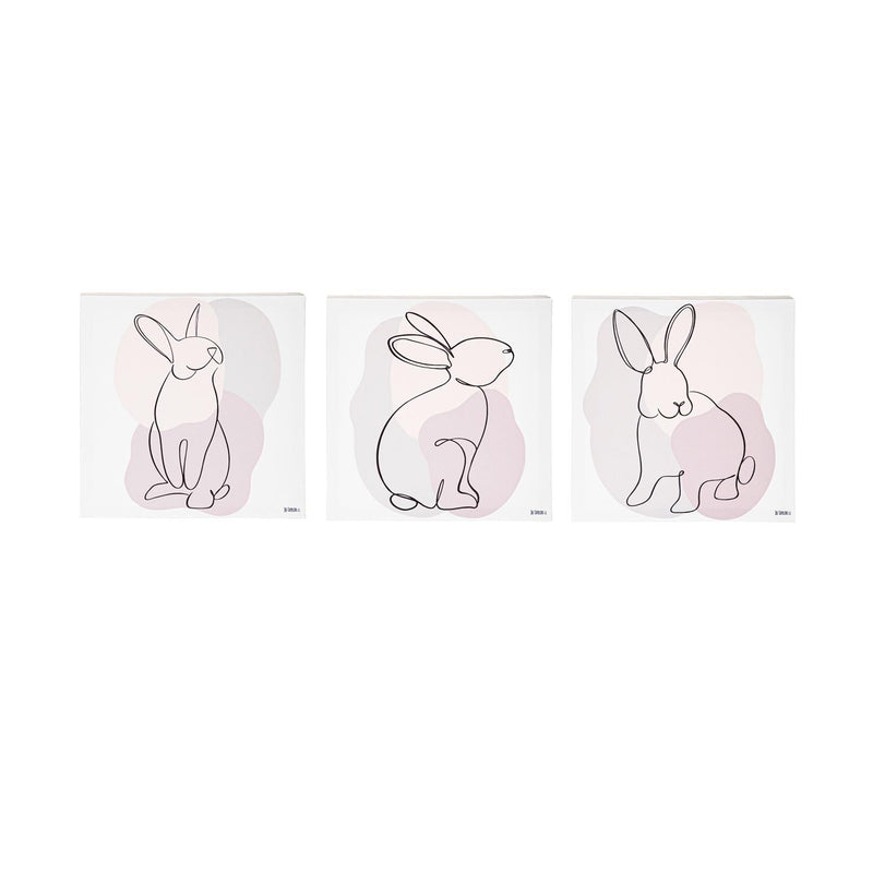 10” H x 10” L Indoor Canvas, Bunnies