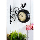 Petal & Plow Outdoor Wall Décor, Clock, Metal, Rooster
