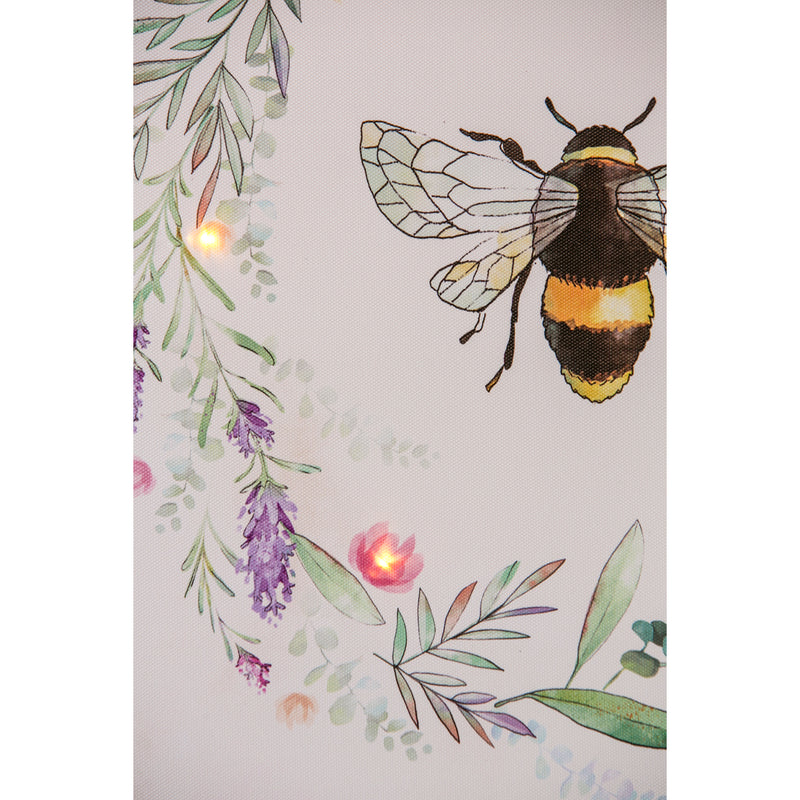 LED Canvas Wall Decor, 16"W x 20"H, Bee Kind,6ltc5001