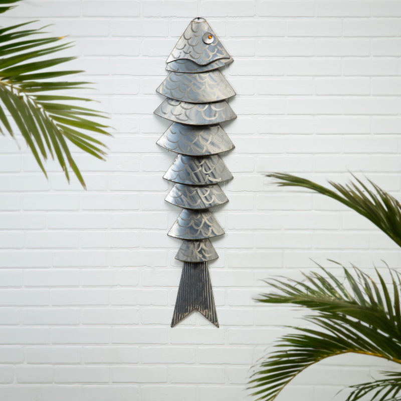 45" H Rustic Metal Fish Wall Décor,6m299a