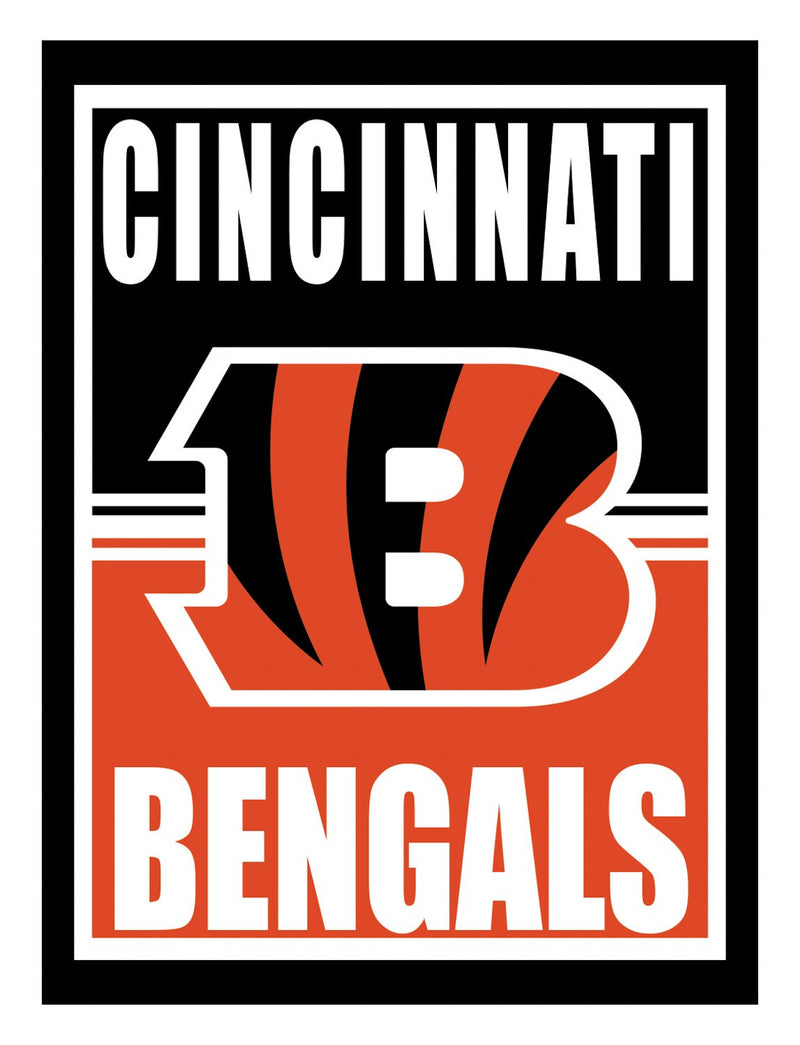 15.5"L x 11.5"H Medium Metal Wall Sign, Cincinnati Bengals,6m3806usm