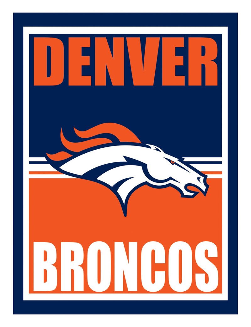 15.5"L x 11.5"H Medium Metal Wall Sign, Denver Broncos,6m3809usm