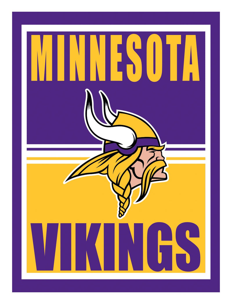 15.5"L x 11.5"H Medium Metal Wall Sign, Minnesota Vikings,6m3817usm